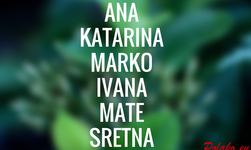 Chorwackie imiona
